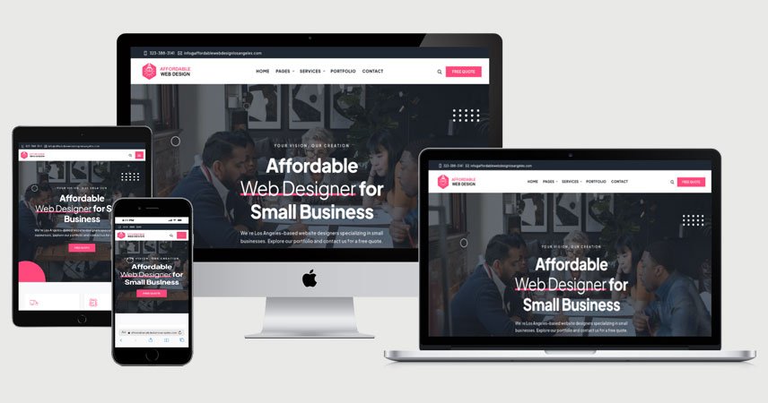 Affordable web design for local small business in Los Angeles CA